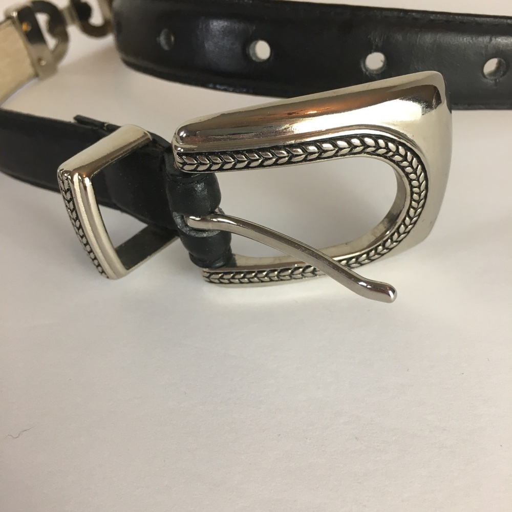 J.G. Hook Genuine Leather Black Belt ML Length 36